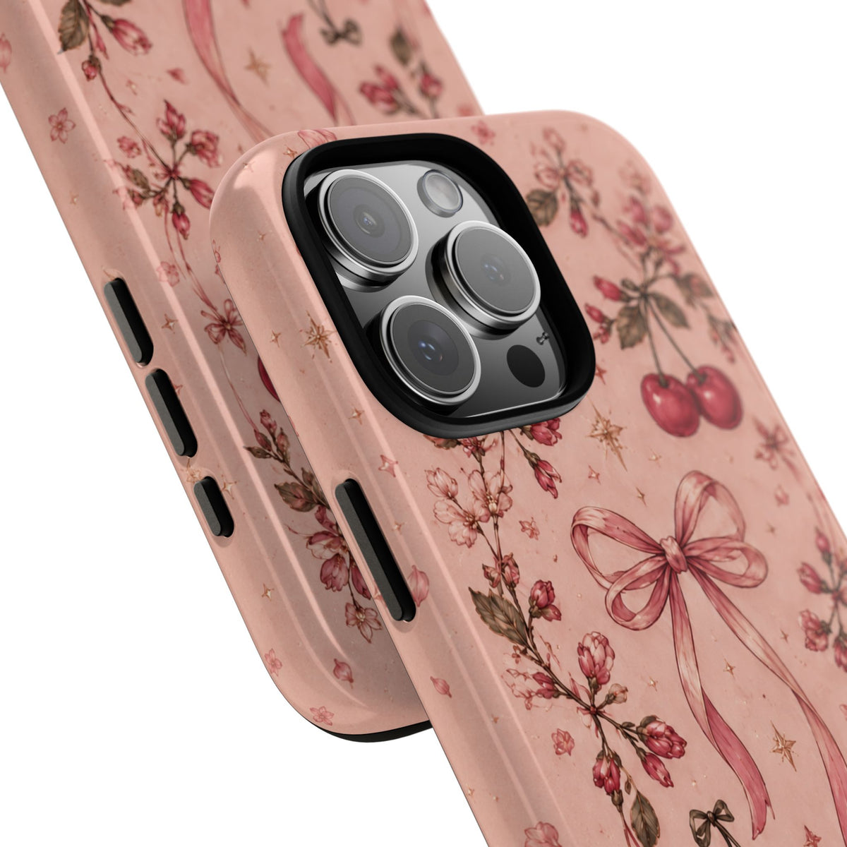 Vintage Cherry Floral Bow Phone Case
